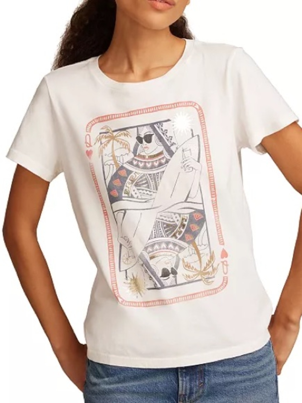 Lucky Brand Women's Surf Queen Cotton Classic Crewneck T-Shirt